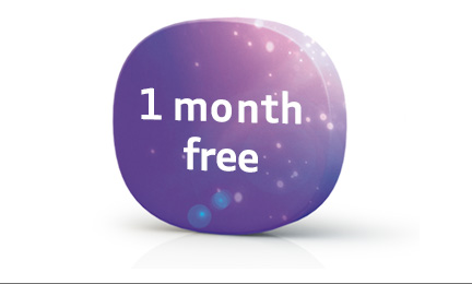 Get one month free