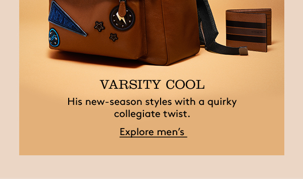 Varsity Cool | His new-season styles with a quirky collegiate twist. | Explore men’s 