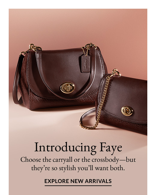 Introducing Faye | Choose the carryall or the crossbody-but they're so stylish you'll want both. | EXPLORE NEW ARRIVALS