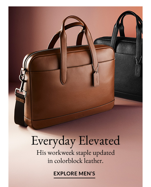 Everyday Elevated | His workweek staple updated in colorblock leather. | EXPLORE MEN'S