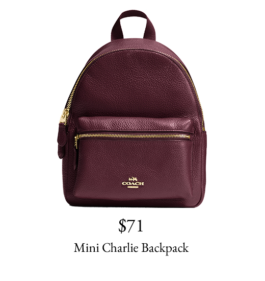 $71 Mini Charlie Backpack