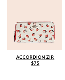 Accordion Zip, $75