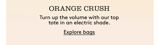 ORANGE CRUSH | Explore bags
