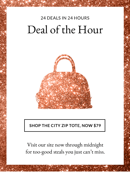 24 DEALS IN 24 HOURS | Deal of the Hour | SHOP THE CITY ZIP TOTE, NOW $79