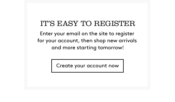 It's easy to Register | Create your account now