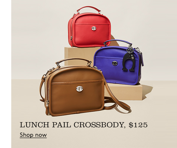 lunch pail crossbody, $125 | shop now