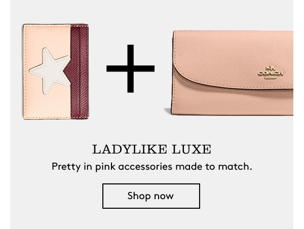 LADYLIKE LUXE | Pretty in pink accessories made to match. | shop now