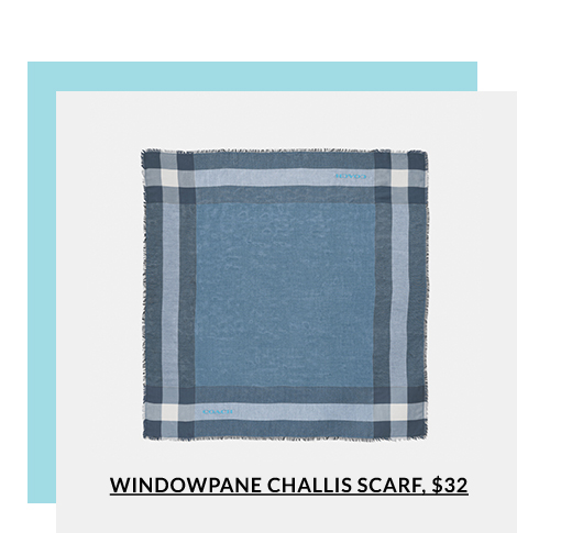 Windowpane Challis Scarf, $32
