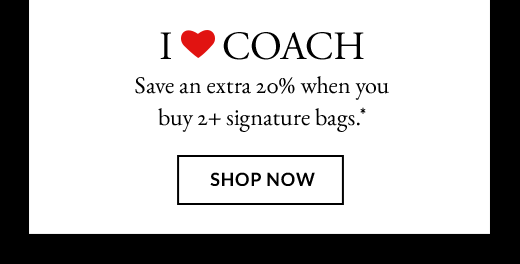 Save an extra 20% when you buy 2+ signature bags.* | SHOP NOW