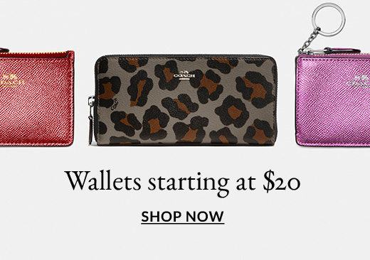 Wallets starting at $20 | Shop Now