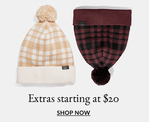 Extras starting at $20 | Shop Now