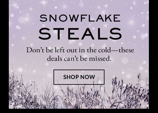 SNOWFLAKE STEALS | Don't be left out in the cold—these deals can't be missed. | SHOP NOW