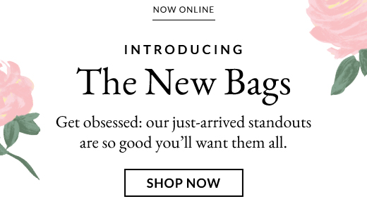 NOW ONLINE | INTRODUCING | THE NEW BAGS | SHOP NOW