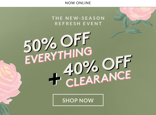 50% Off Everything + 40% Off Clearance | Shop Now