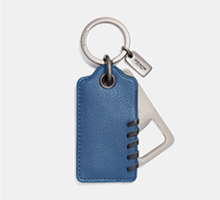 Baseball Stitch Bottle Opener Key Fob