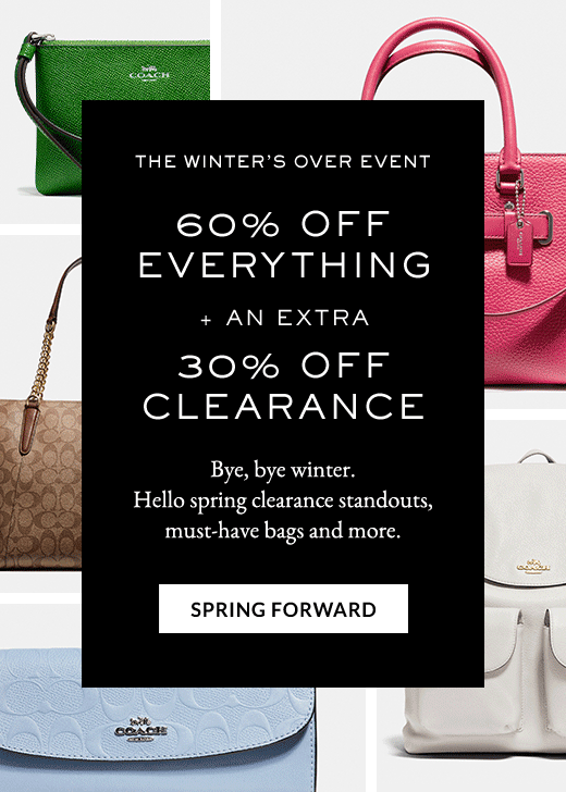 THE WINTER'S OVER EVENT | 60% OFF EVERYTHING + AN EXTRA 30% OFF CLEARANCE | SPRING FORWARD