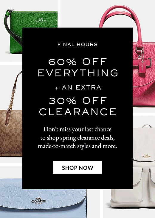 FINAL HOURS | 60% OFF EVERYTHING + AN EXTRA 30% OFF CLEARANCE | SHOP NOW