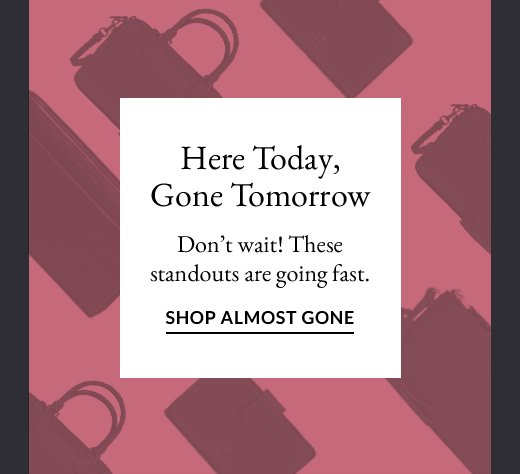 Here Today, Gone Tomorrow | Shop Almost Gone