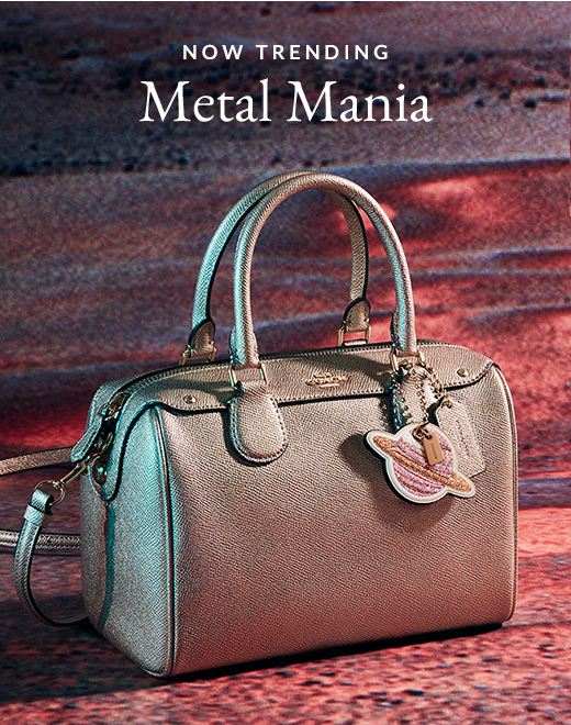 Coach Metallic Square Bag with Space Bag Charm | NOW TRENDING | Metal Mania