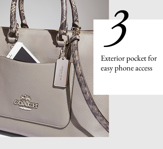 3 - Exterior pocket for easy phone access