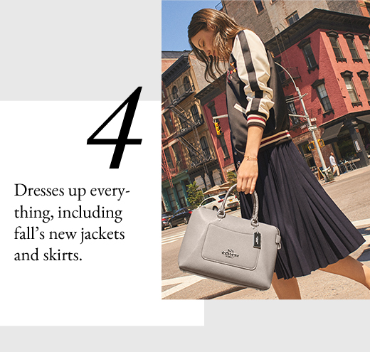 4 - Dresses up every-thing, including fall's new jackets and skirts.