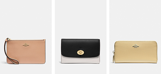 Peach Wristlet | Black and White Wallet | Yellow Wallet