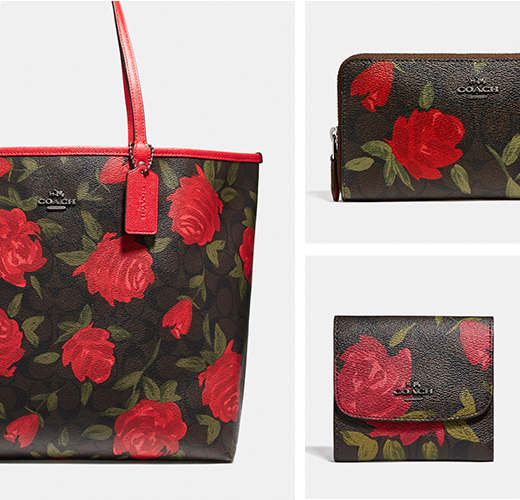 Red and Brown Flower Bag and Wallet - SHOP NOW