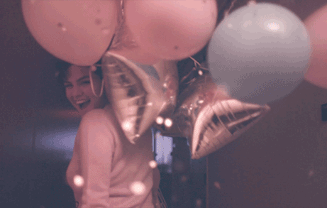 Selena Gomez with Balloon
