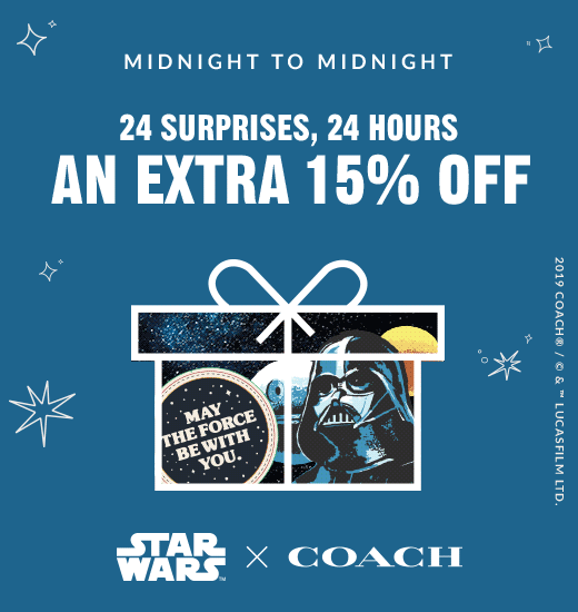 MIDNIGHT TO MIDNIGHT | 24 SURPRISES, 24 HOURS | AN EXTRA 15% OFF | SHOP THE SURPRISES