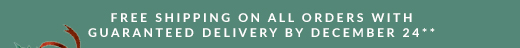 FREE SHIPPING ON ALL ORDERS WITH GUARANTEED DELIVERY BY DECEMBER 24**