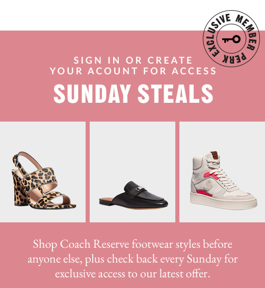 SIGN IN OR CREATE YOUR ACOUNT FOR ACCESS | SUNDAY STEALS 