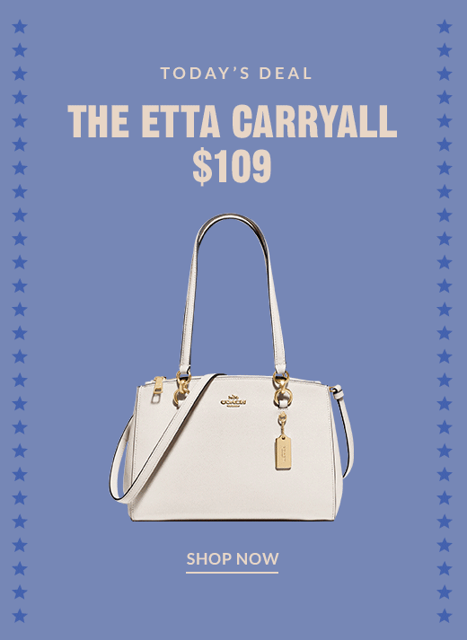 TODAY'S DEAL | THE ETTA CARRYALL $109 | SHOP NOW
