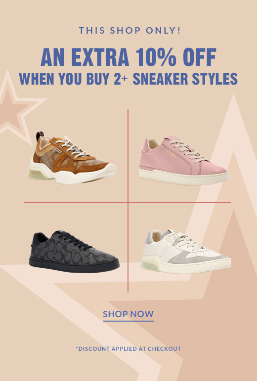 THIS SHOP ONLY! | AN EXTRA 10% OFF WHEN YOU BUY 2+ SNEAKER STYLES | SHOP NOW | *DISCOUNT APPLIED AT CHECKOUT