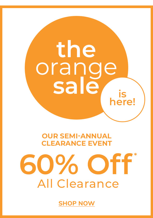 Orange Sale 60% Off Clearance