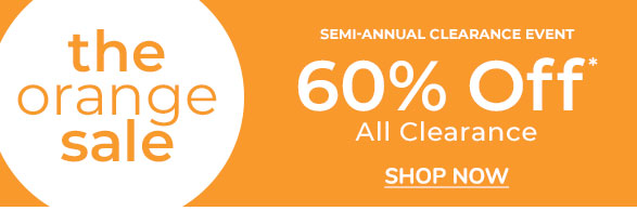 Orange Sale 60% Off Clearance