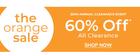 Orange Sale 60% Off Clearance