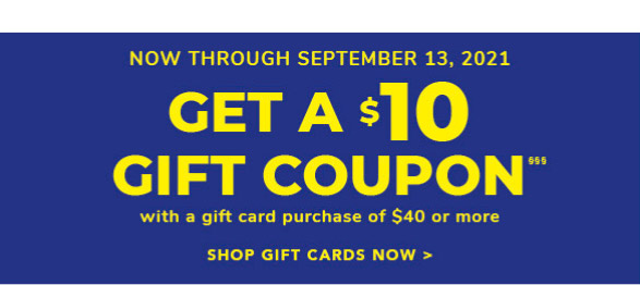 Get a $10 Gift Coupon! 