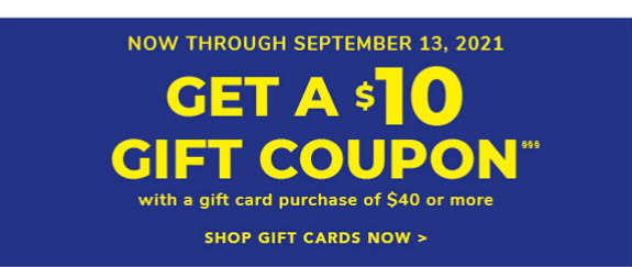 Get a $10 Gift Coupon! 