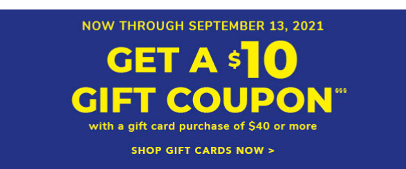 Get a $10 Gift Coupon! 