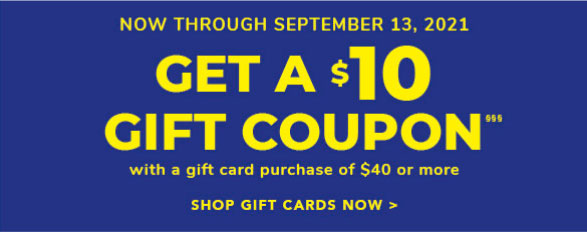 Get a $10 Gift Coupon! 