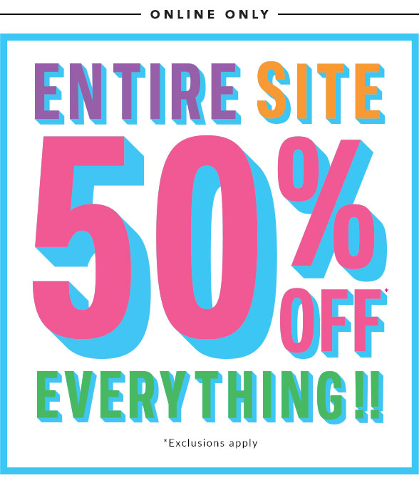 Entire Site Up to 60% Off!