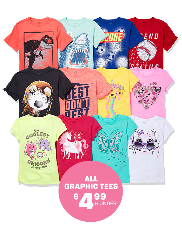 All Graphic Tees $4.99 & Under