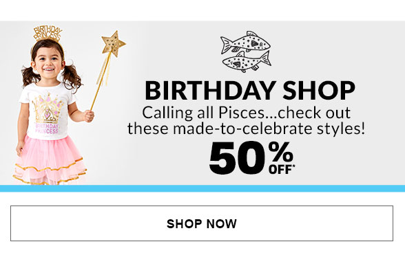 50% Off Birthday Shop