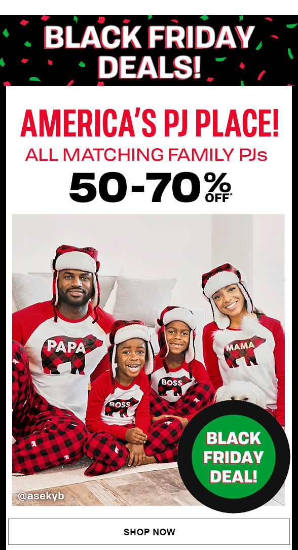 50-70% Off All Matching Family PJs