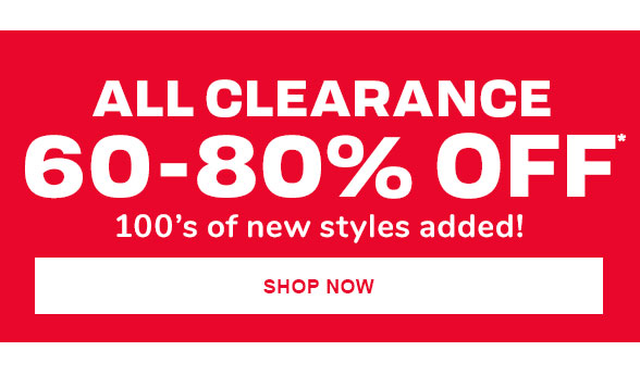 60-80% off Clearance