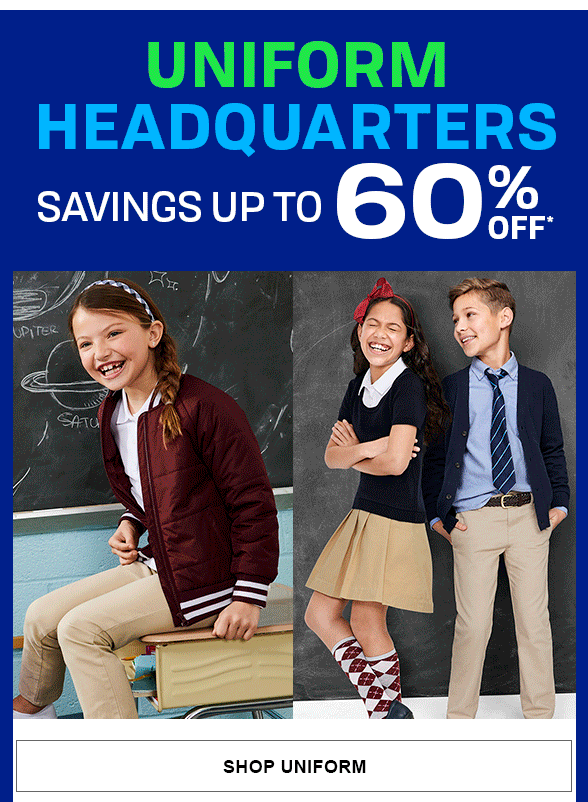 HUGE Back to School Savings just for you UP TO 60 OFF! The Children's Place Email Archive