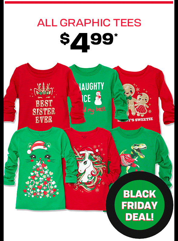 All Graphic Tees $4.99 & Up