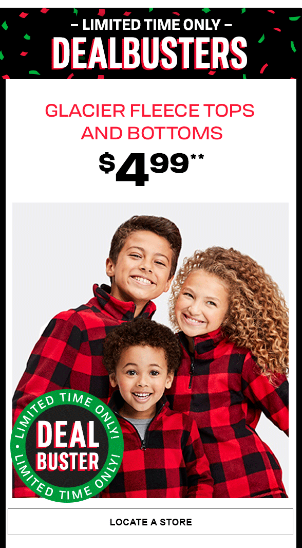 Dealbuster: $4.99 Glacier Fleece Tops & Bottoms
