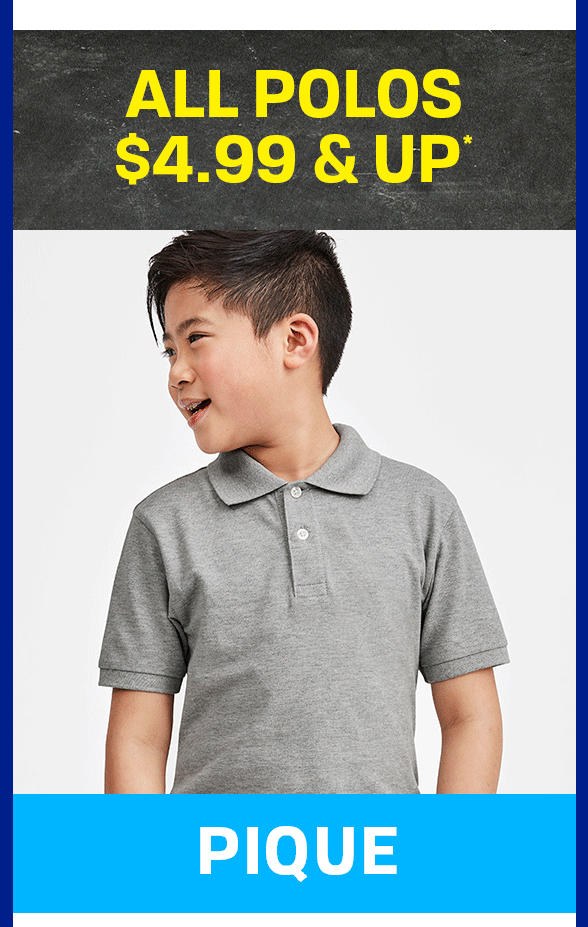 $4.99 & Up Boys Polo