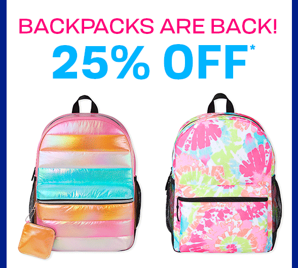 25% off Backpacks